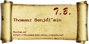 Thomasz Benjámin névjegykártya