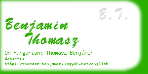benjamin thomasz business card